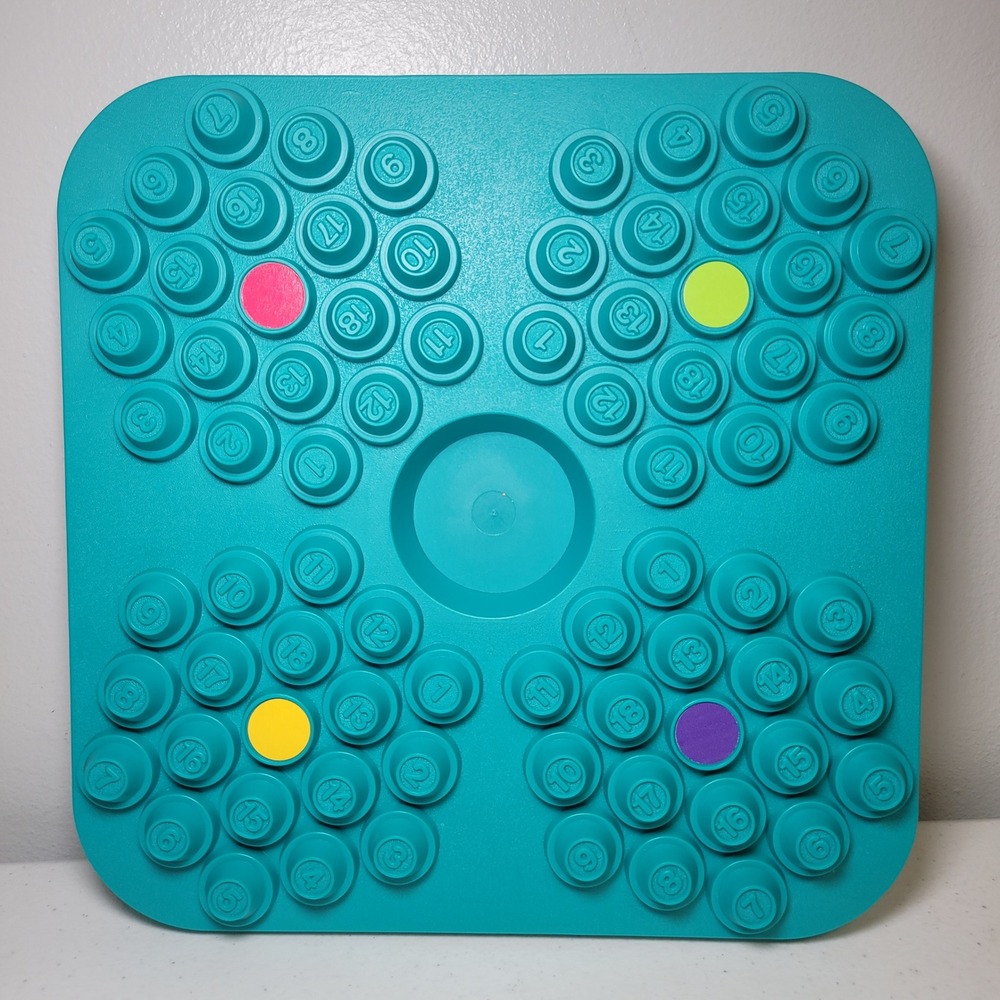 Vintage Learning Resources Replacement Board Numbers Rings Teal Educational Game